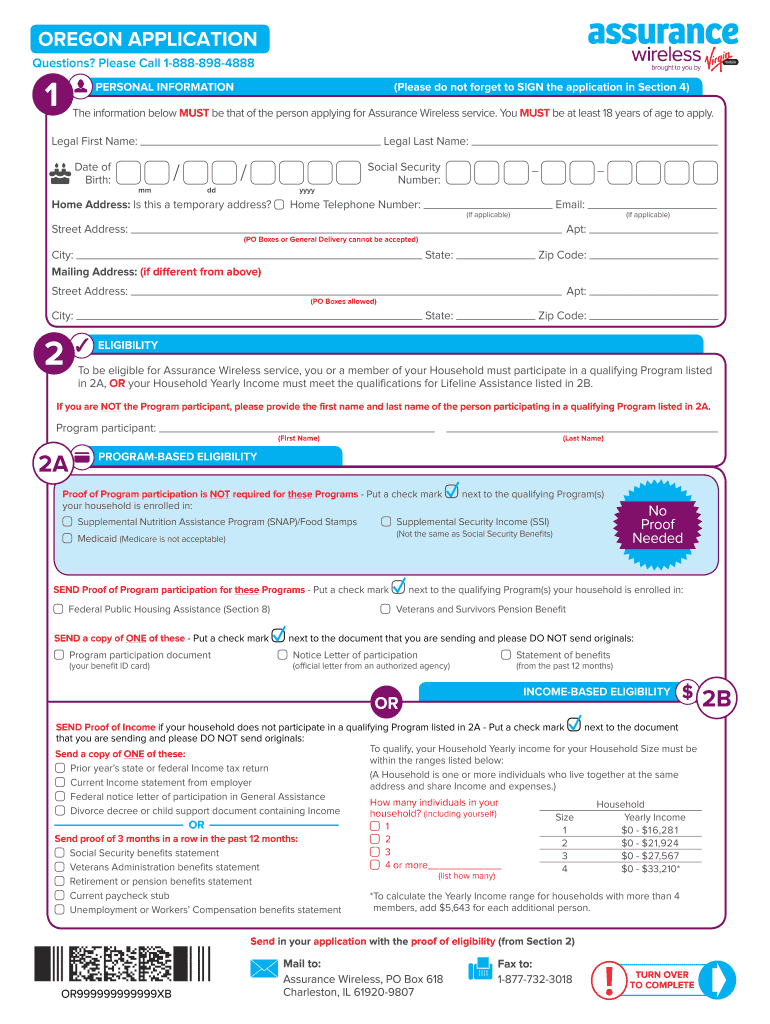 OREGON APPLICATION  Form