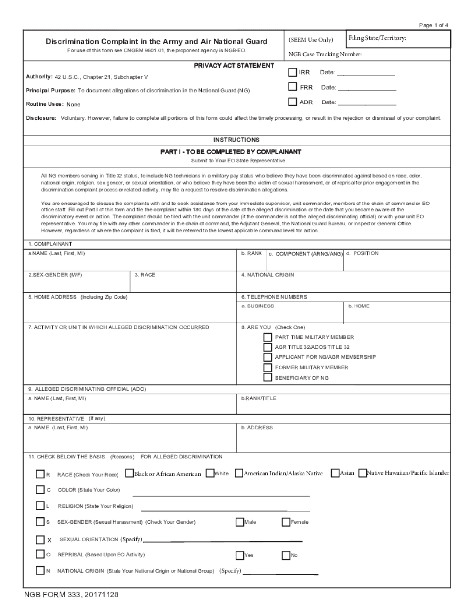 Filing StateTerritory  Form