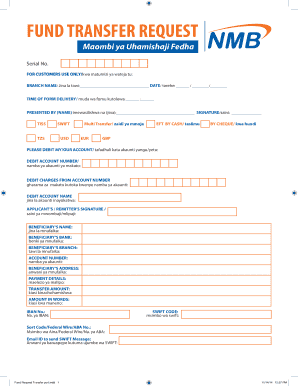 Maombi Ya Uhamishaji Fedha  Form