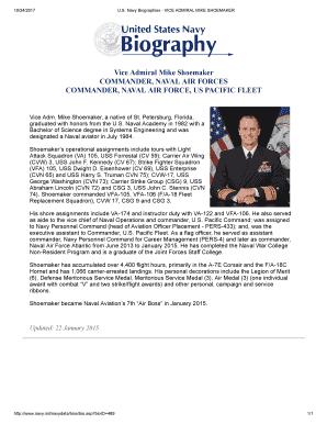 Navy Biography Template  Form