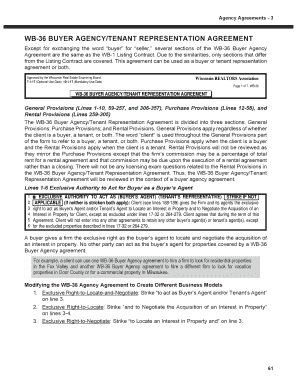  Wb 36 Buyer Agency Tenant Representation Agreement 2017-2024