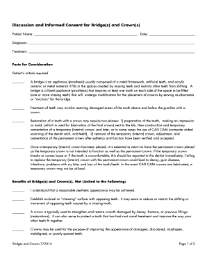 Recement Crown Consent Form