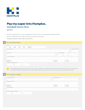 Hostplus Abn  Form