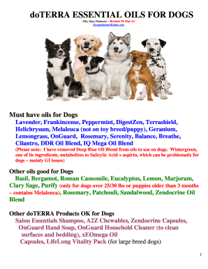 Doterra Pets PDF  Form
