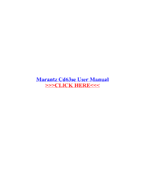 Marantz Cd63 Manul  Form