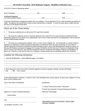 Hud Mckinney Form