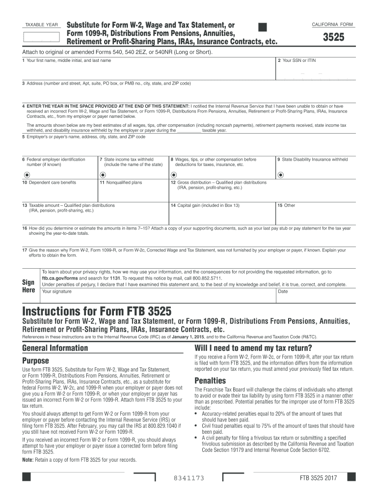  Form 3525 2017