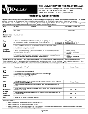 Utd Residency  Form