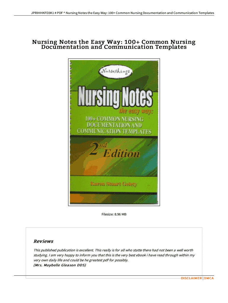Nursing Notes the Easy Way PDF  Form