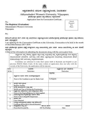 Akkamahadevi University Convocation Form