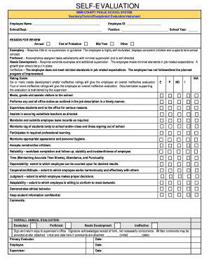 SELF E VALUATION  Form