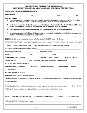  Comprehensive Psychiatric Evaluation Template 2015