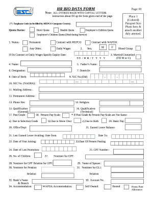 Www H R Bio Data Mepco Telephone Com  Form