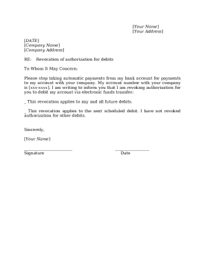 Sample Letter Revoking Consent  Form