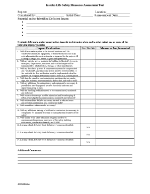Interim Life Safety Measures Assessment Tool  Form