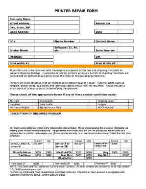 Photocopy Machine Repair PDF  Form