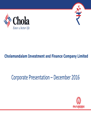 Chola Investor Presentation  Form