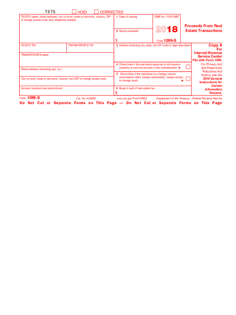 2018 1099-S form