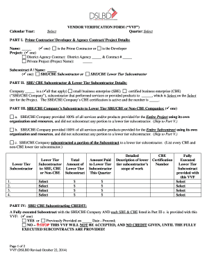 Vendor Verification Form