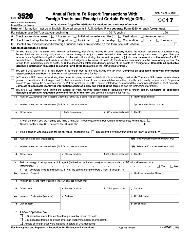  Form 3520 2017