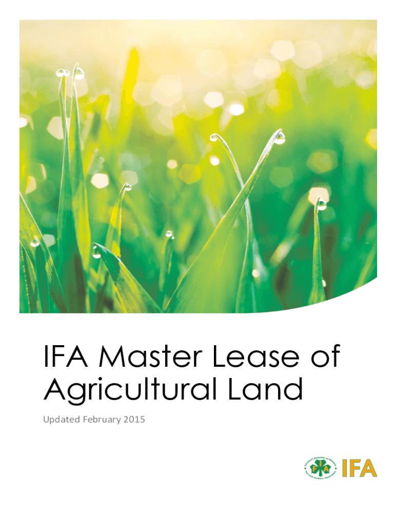 IFA MASTER LEASE of AGRICULTURAL LAND  Form