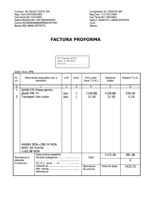 Furnizor SC SELECT AUTO SRL  Form