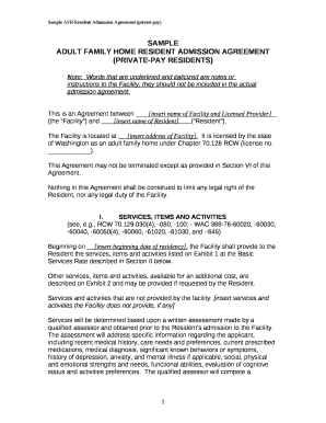 Resident Agreement Form