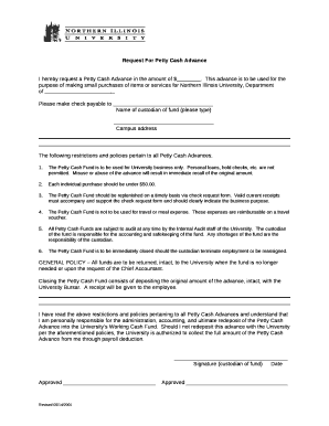 Petty Cash Request Form Word
