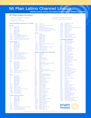 Mi Plan Latino Channel List  Form