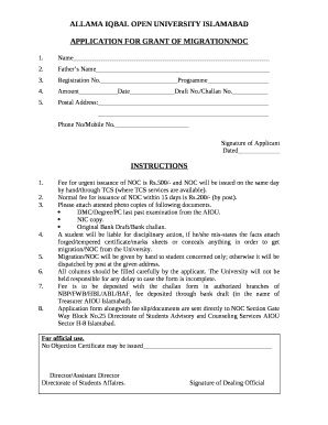 Aiou Tracking ID  Form