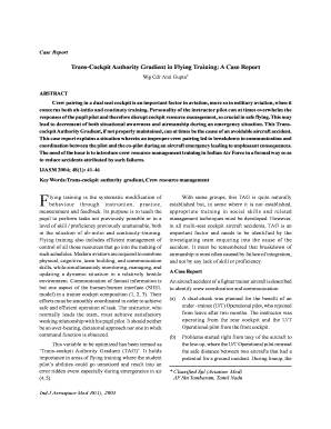 Trans Cockpit Authority Gradient  Form