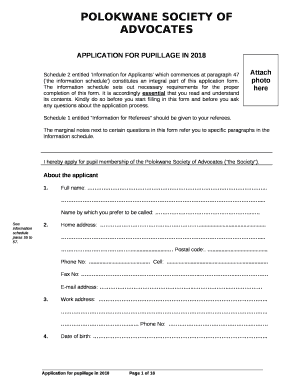 Polokwane Bar Pupillage  Form