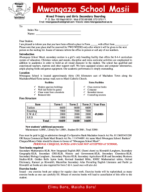 Mwangaza School Masii  Form