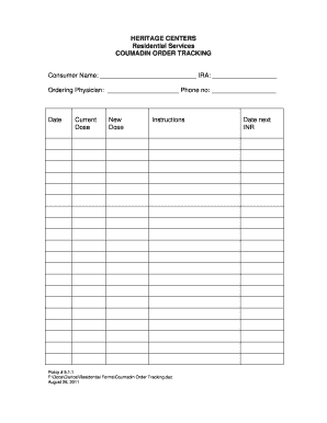  Tracking Log  Form