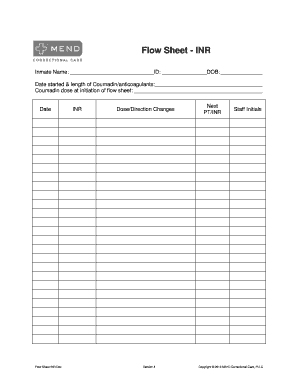 Flow Sheet INR  Form