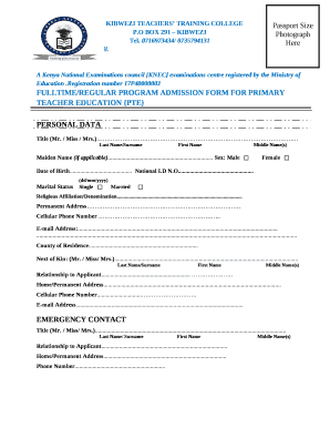 Kibwezi Teachers Training College  Form