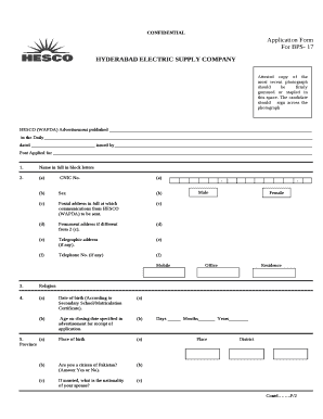 HYDERABAD ELECTRIC SUPPLY COMPANY  Form