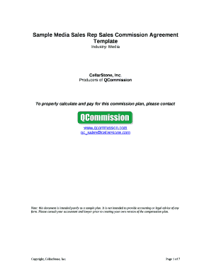 Sales Commission Agreement Template Word  Form