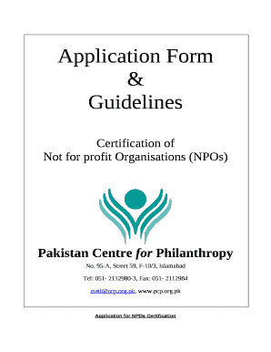 Pakistan Centre for Philanthropy  Form