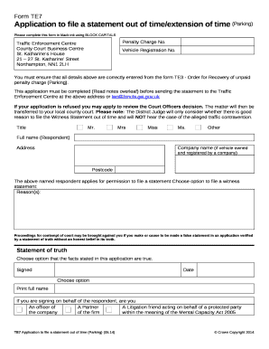 Te7 Form PDF