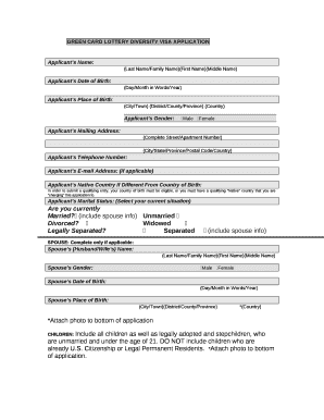 Apply Green Card Lottery  Form