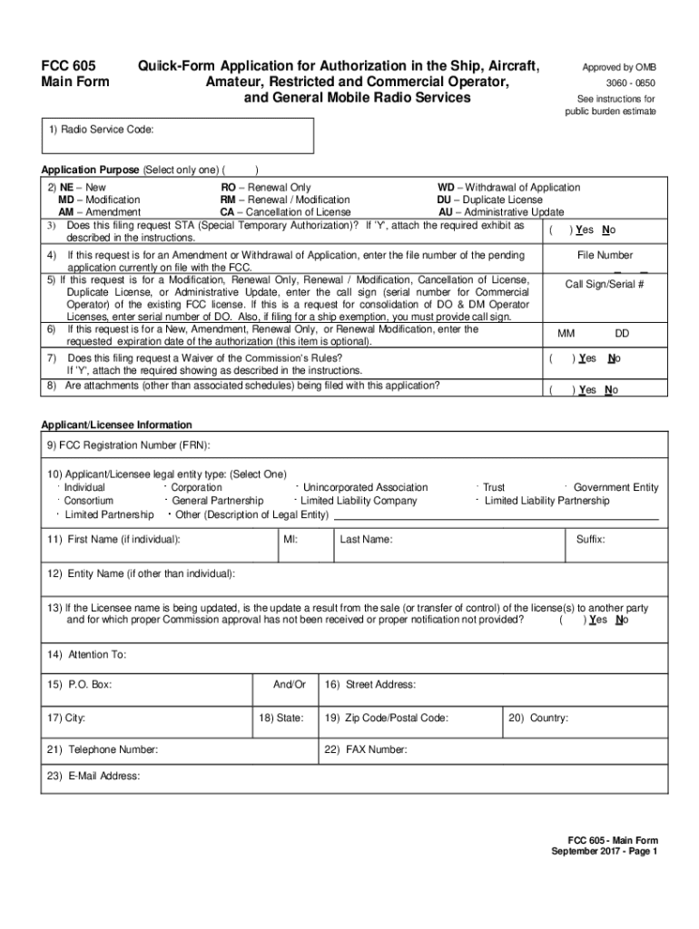  Fcc 605 Main Online 2017