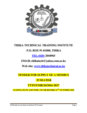 Thika Institute of Technology  Form