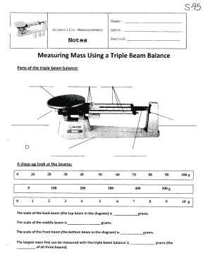 S C I E N T I F I C Measurement  Form