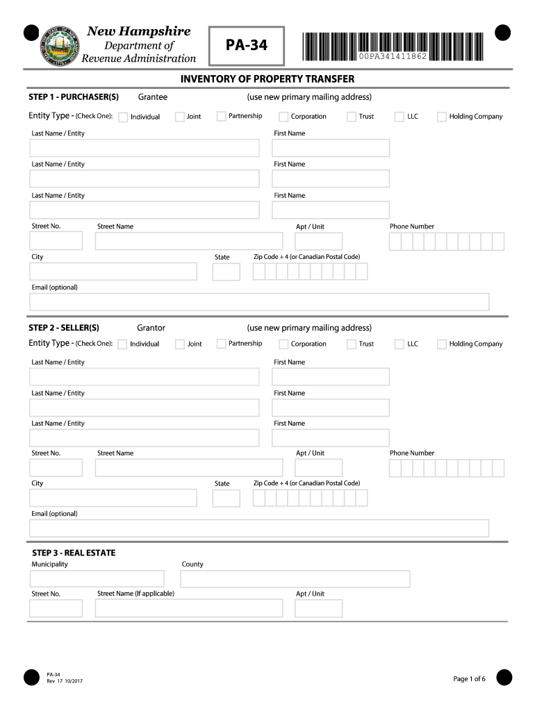  Nh Pa 34 Form 2017-2024