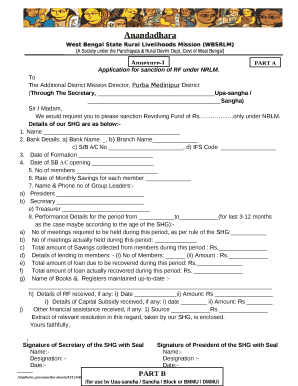 Anandadhara Application Form