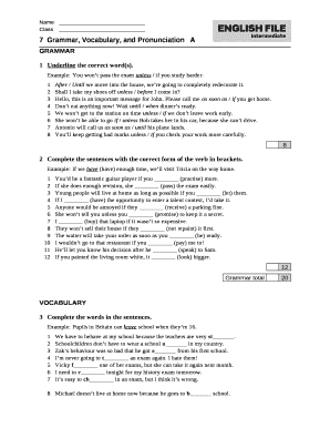 English File Intermediate Third Edition Student&#039;s Book Key PDF  Form