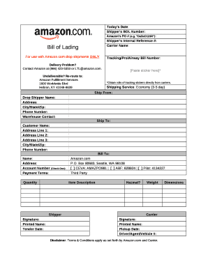 Amazon Bill PDF  Form