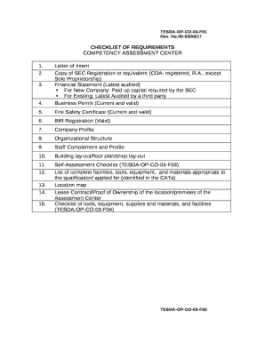 Tesda Op Co 03 F04  Form