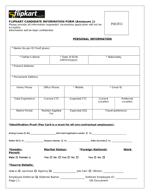 Refer Annexure 1  Form